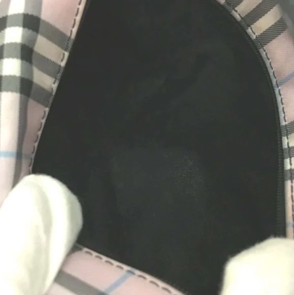 Burberry Pink Nova Check Canvas Cosmetic/Pouch Small Bag (EUC)💖💕💖 - Picture 7 of 9